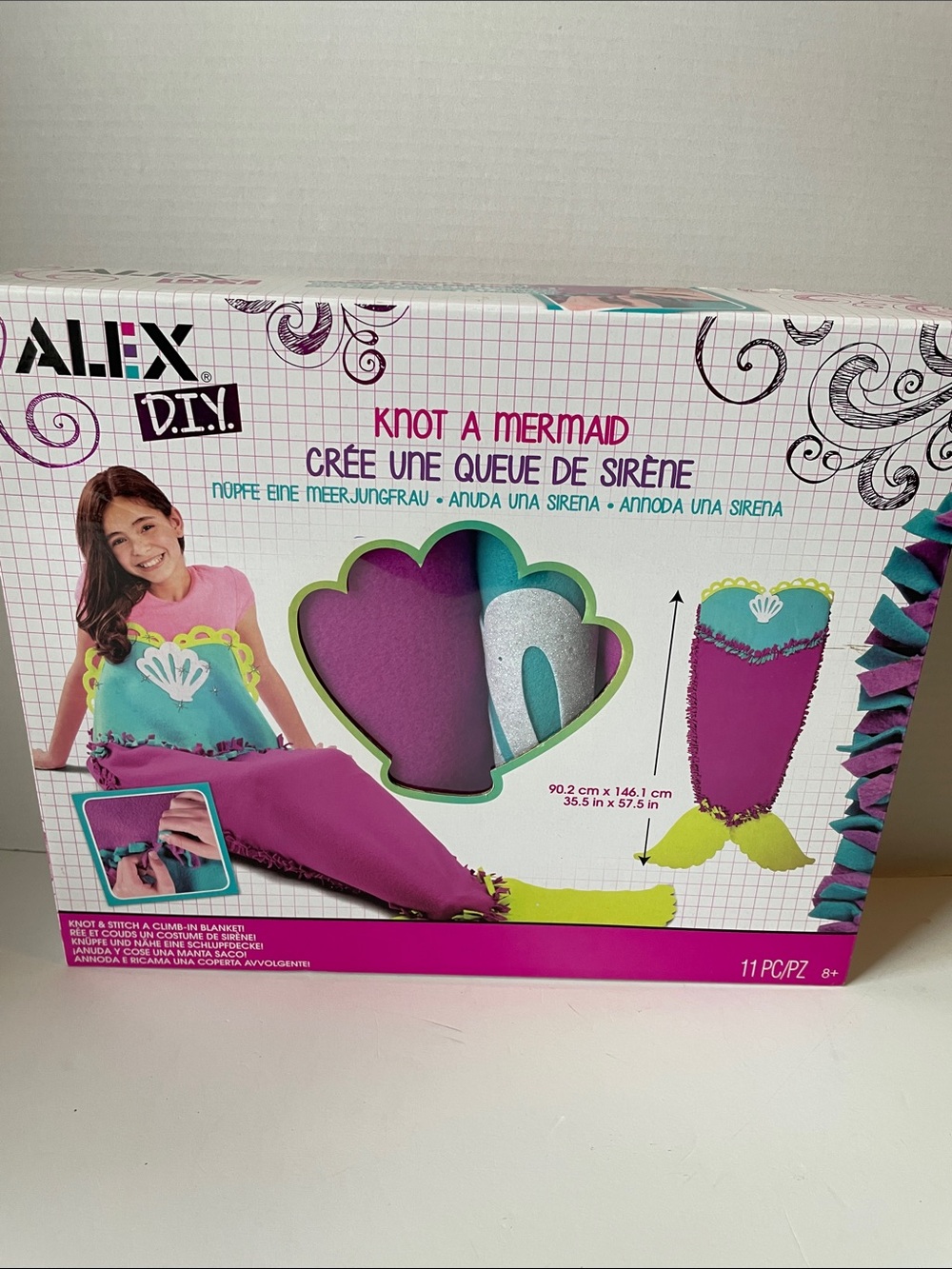 ALEX DIY Knot a Mermaid Kids Craft Kit - Purple & Teal NWT